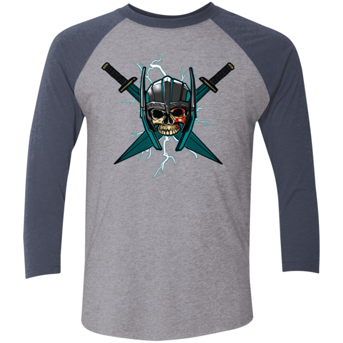 T-Shirts Premium Heather/Vintage Navy / X-Small Ragnarok Men's Triblend 3/4 Sleeve
