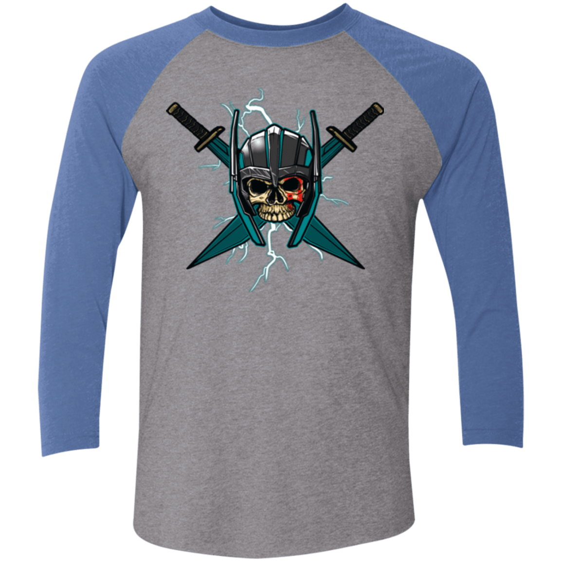 T-Shirts Premium Heather/Vintage Royal / X-Small Ragnarok Men's Triblend 3/4 Sleeve