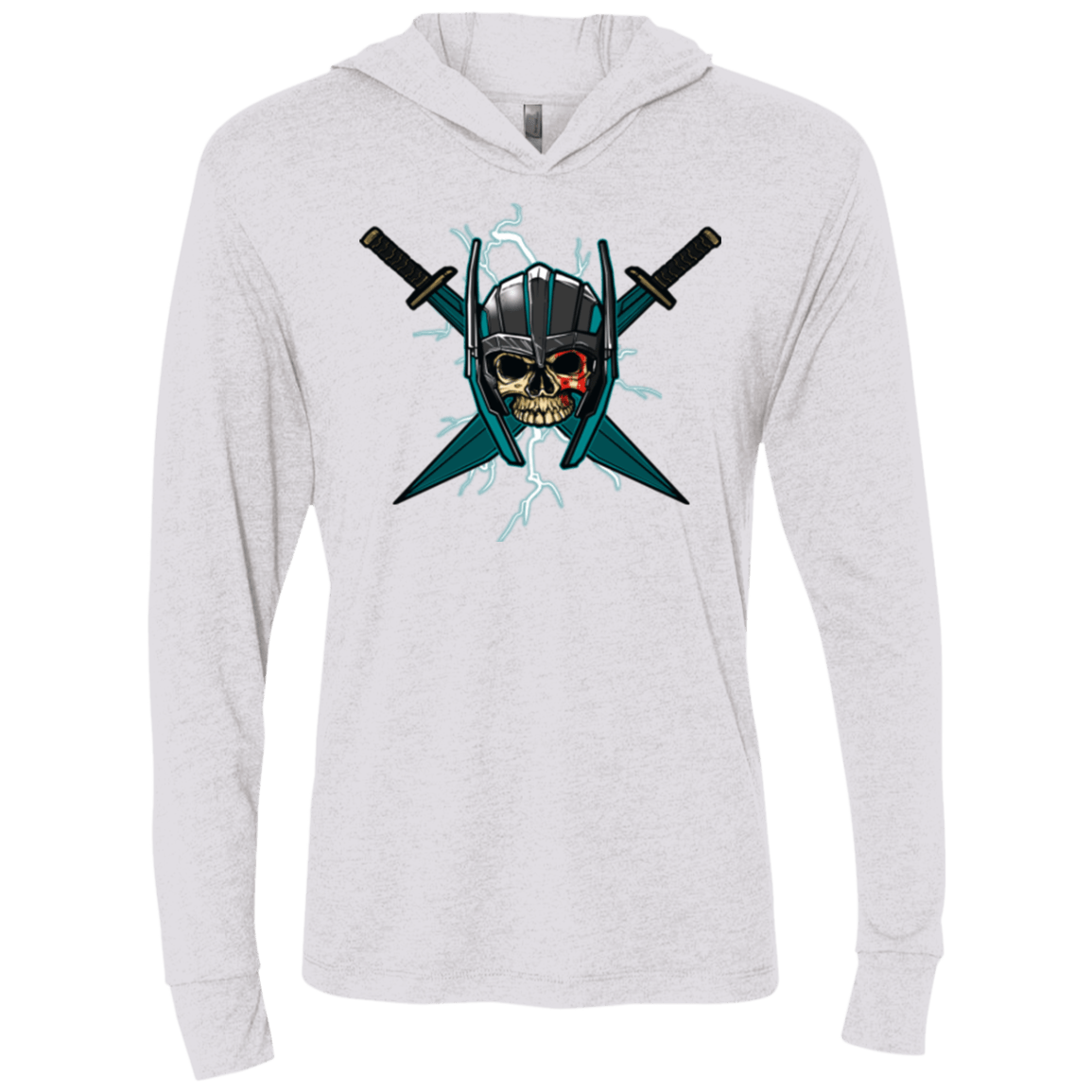 T-Shirts Heather White / X-Small Ragnarok Triblend Long Sleeve Hoodie Tee