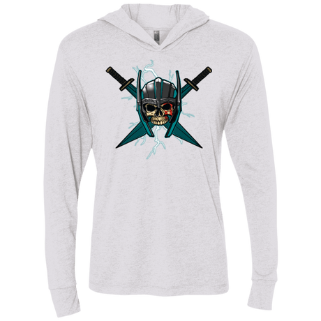 T-Shirts Heather White / X-Small Ragnarok Triblend Long Sleeve Hoodie Tee