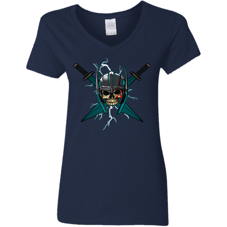 T-Shirts Navy / S Ragnarok Women's V-Neck T-Shirt