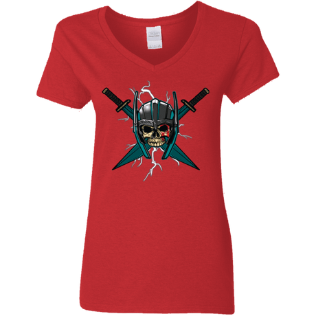 T-Shirts Red / S Ragnarok Women's V-Neck T-Shirt