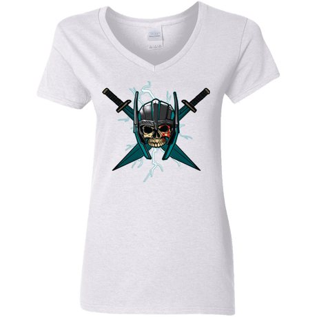 T-Shirts White / S Ragnarok Women's V-Neck T-Shirt