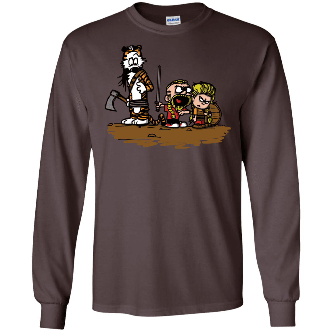 T-Shirts Dark Chocolate / S Raid Men's Long Sleeve T-Shirt