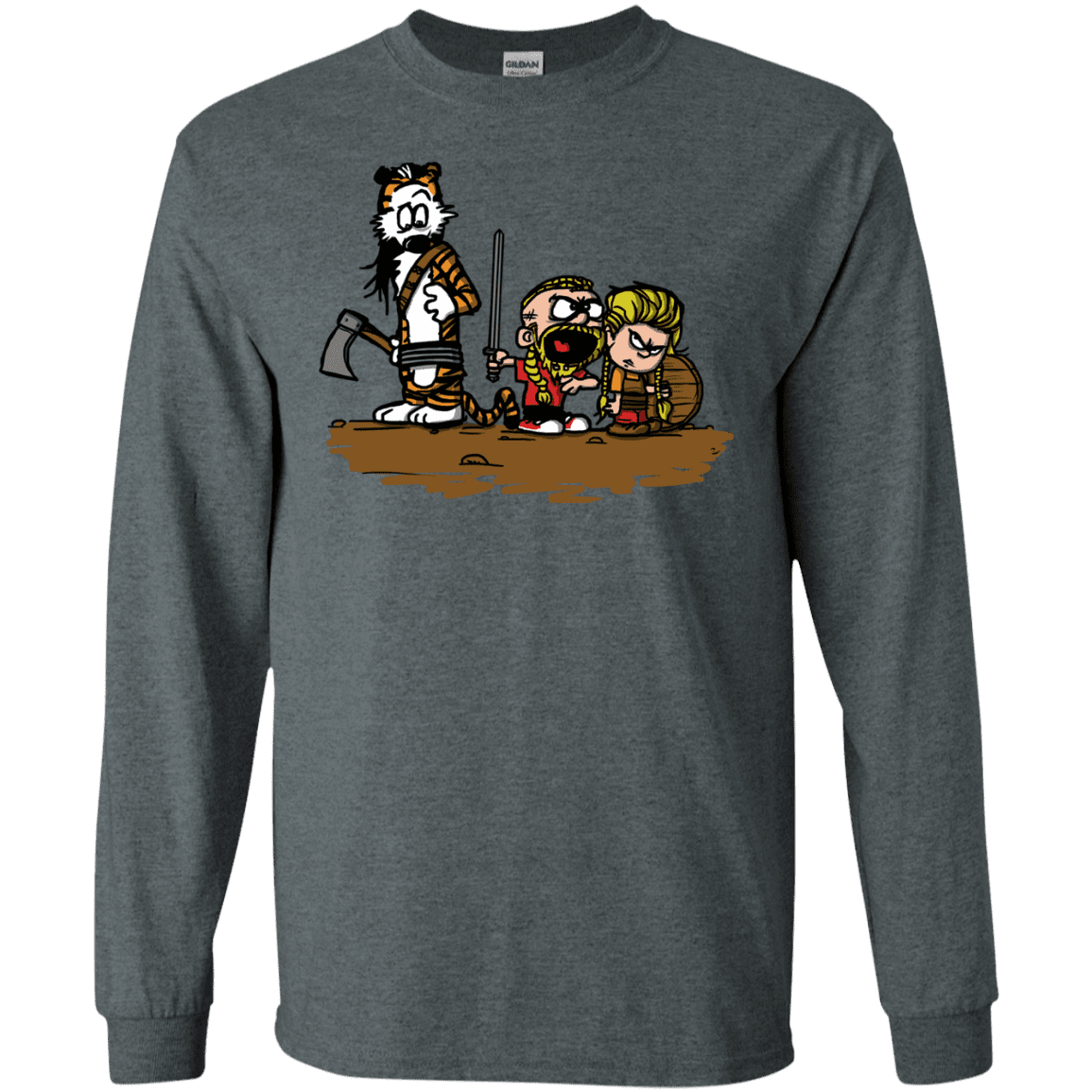 T-Shirts Dark Heather / S Raid Men's Long Sleeve T-Shirt