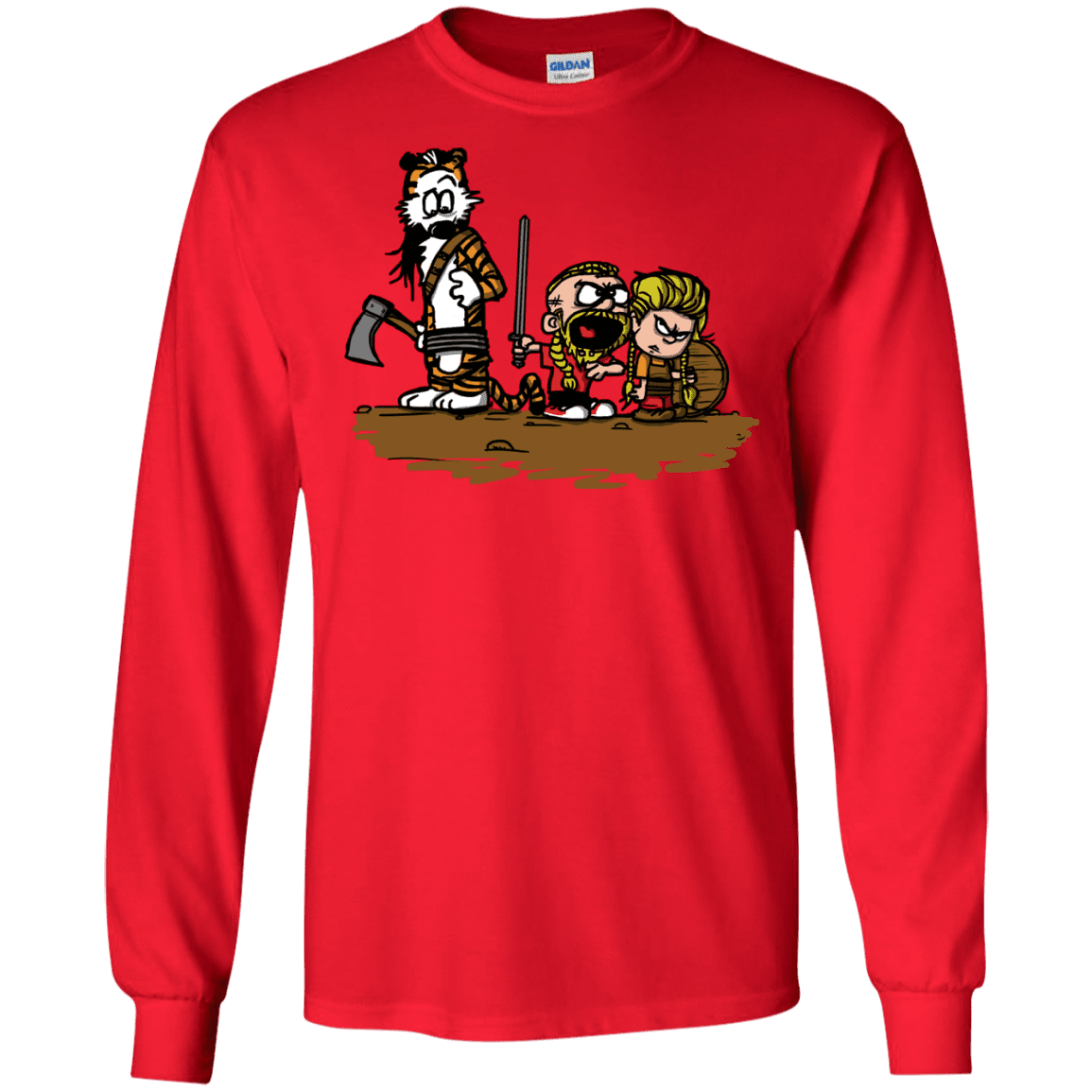 T-Shirts Red / S Raid Men's Long Sleeve T-Shirt