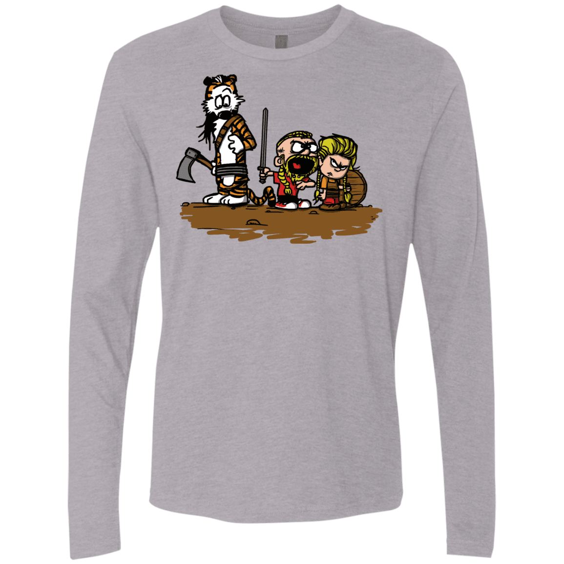 T-Shirts Heather Grey / S Raid Men's Premium Long Sleeve