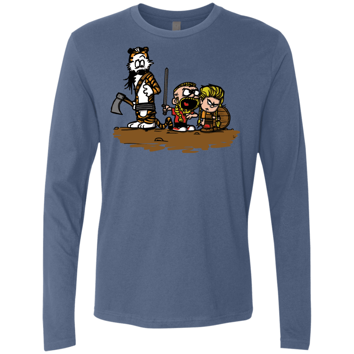 T-Shirts Indigo / S Raid Men's Premium Long Sleeve