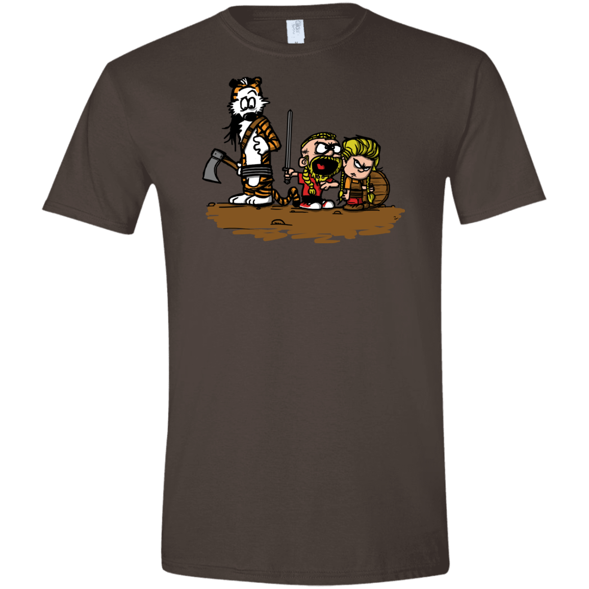 T-Shirts Dark Chocolate / S Raid Men's Semi-Fitted Softstyle