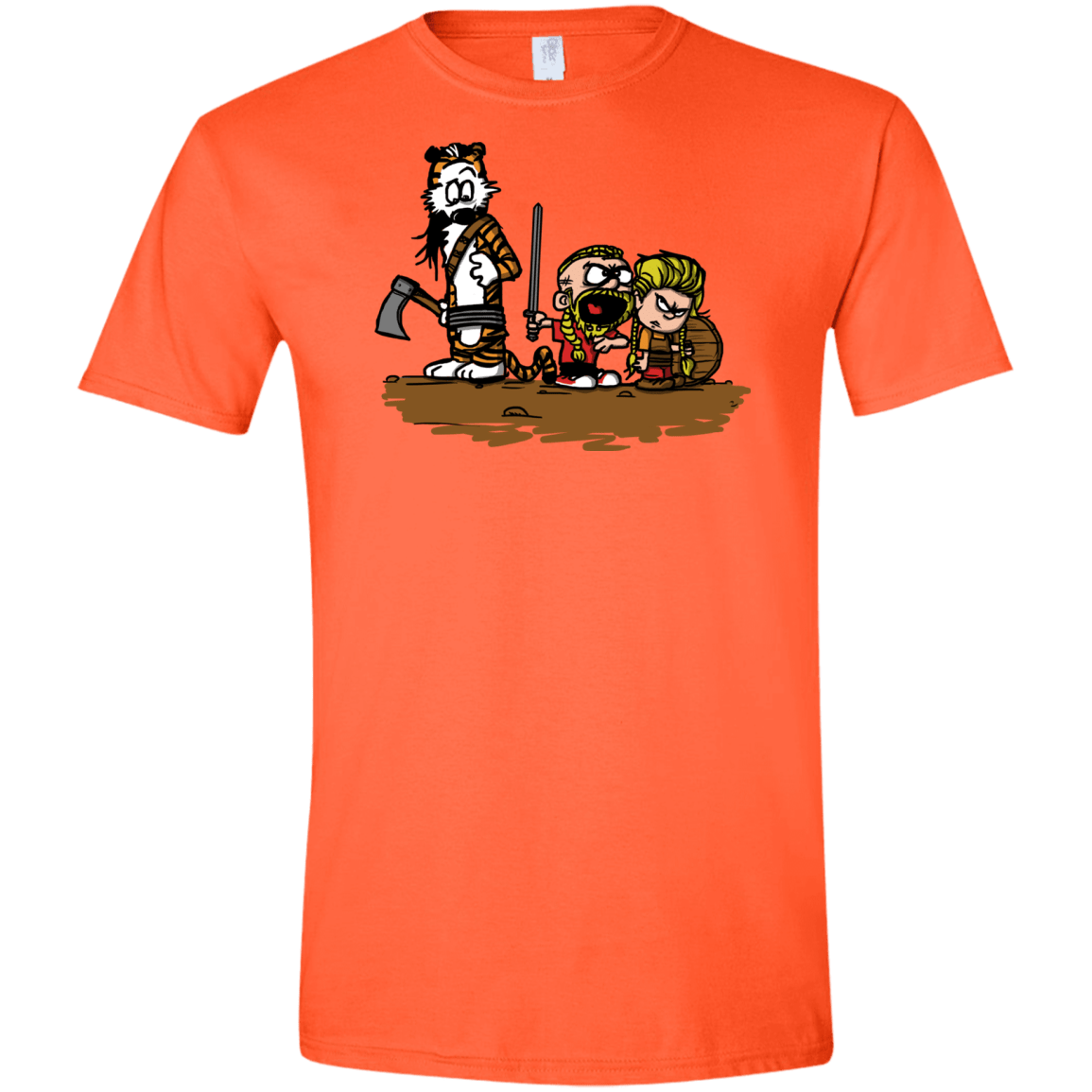 T-Shirts Orange / S Raid Men's Semi-Fitted Softstyle