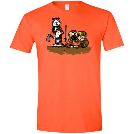 T-Shirts Orange / S Raid Men's Semi-Fitted Softstyle