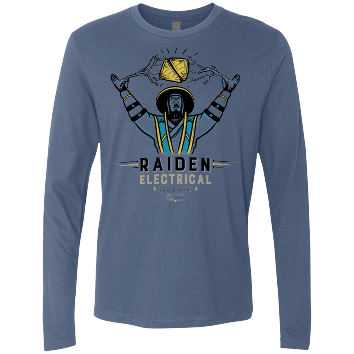 T-Shirts Indigo / Small Raiden Electrical Toastie Repair Men's Premium Long Sleeve