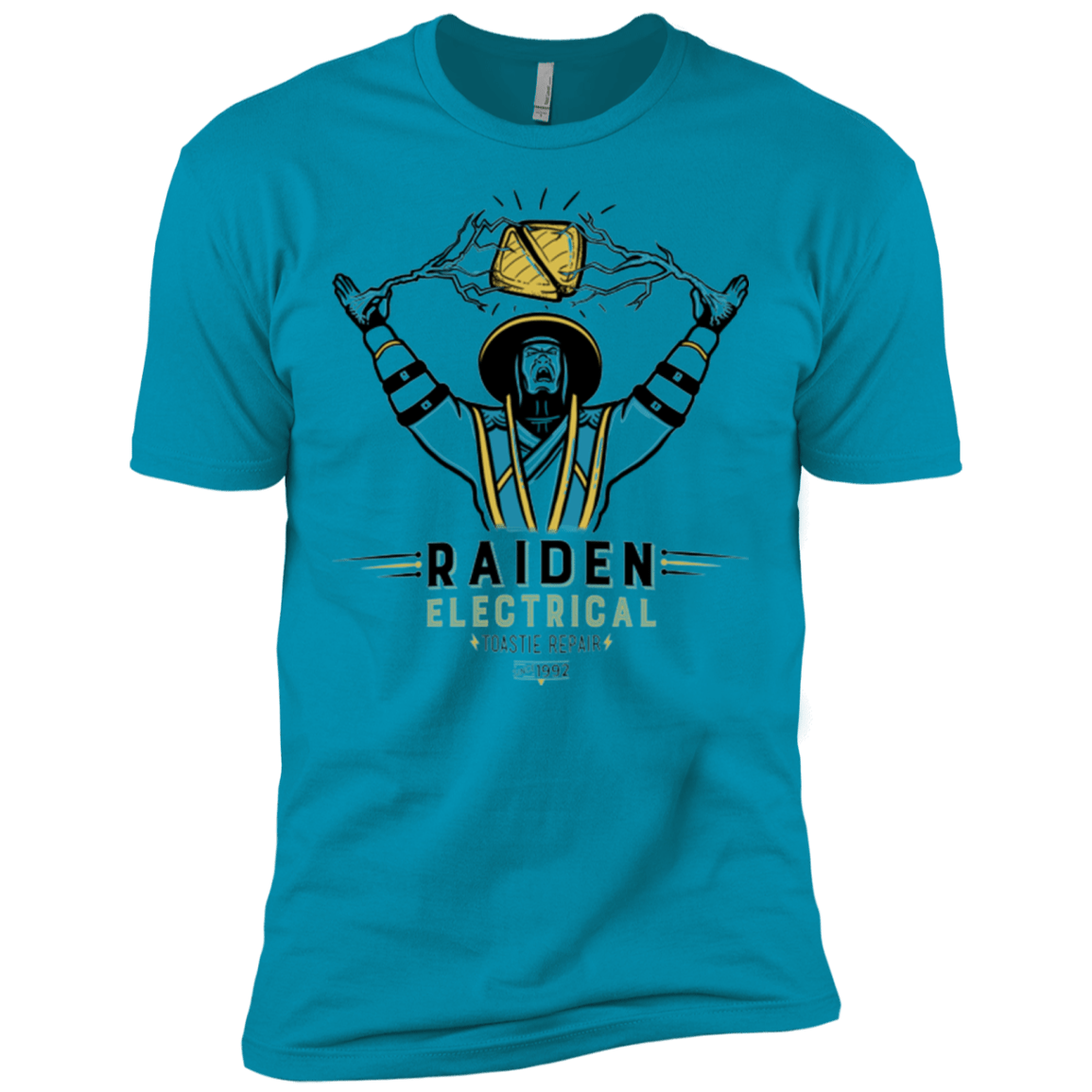 T-Shirts Turquoise / X-Small Raiden Electrical Toastie Repair Men's Premium T-Shirt