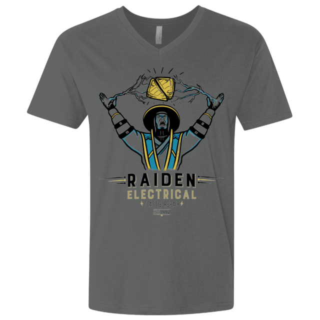 T-Shirts Heavy Metal / X-Small Raiden Electrical Toastie Repair Men's Premium V-Neck