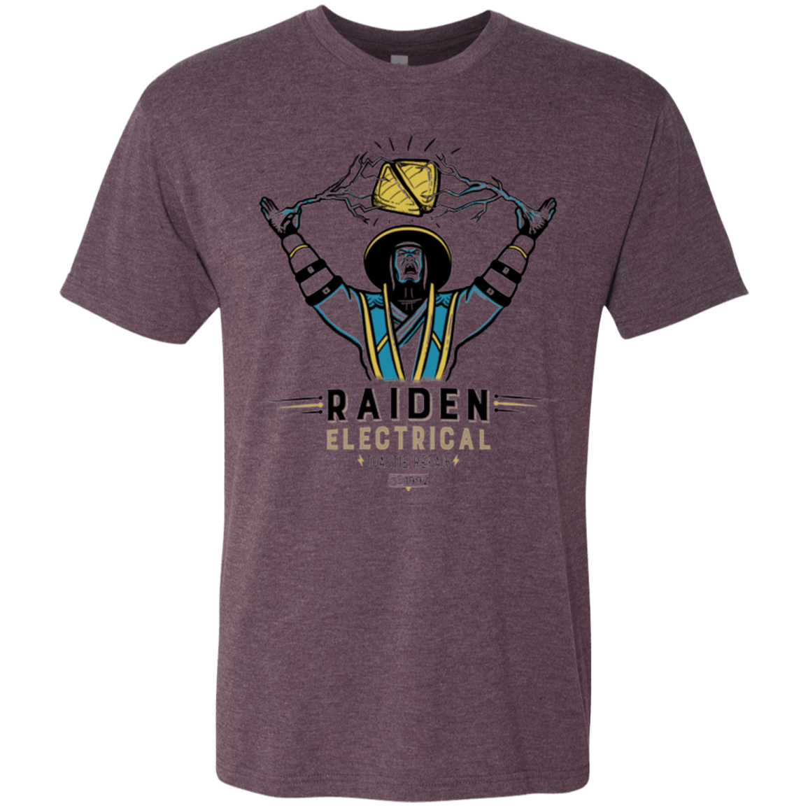 T-Shirts Vintage Purple / Small Raiden Electrical Toastie Repair Men's Triblend T-Shirt