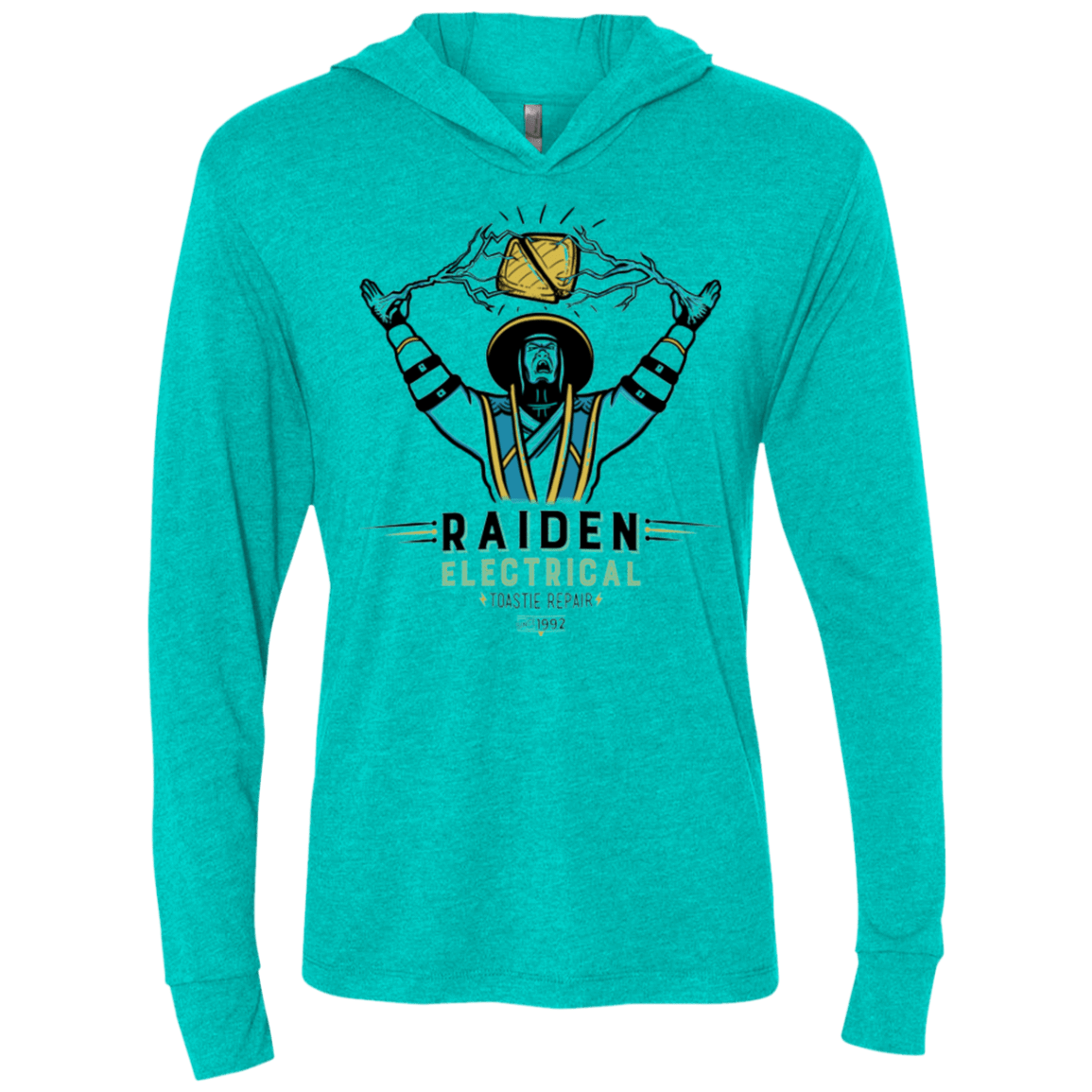 T-Shirts Raiden Electrical Toastie Repair Triblend Long Sleeve Hoodie Tee