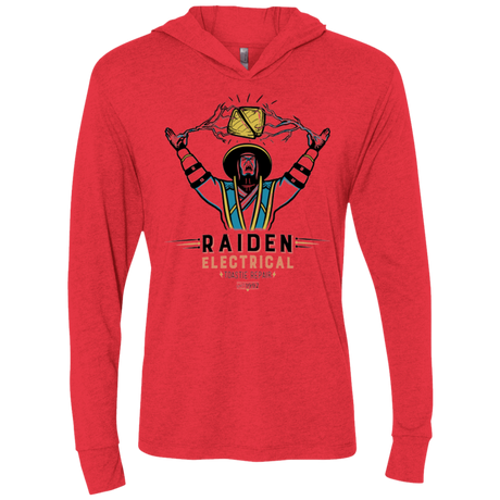 T-Shirts Vintage Red / X-Small Raiden Electrical Toastie Repair Triblend Long Sleeve Hoodie Tee