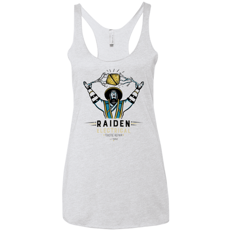 T-Shirts Heather White / X-Small Raiden Electrical Toastie Repair Women's Triblend Racerback Tank