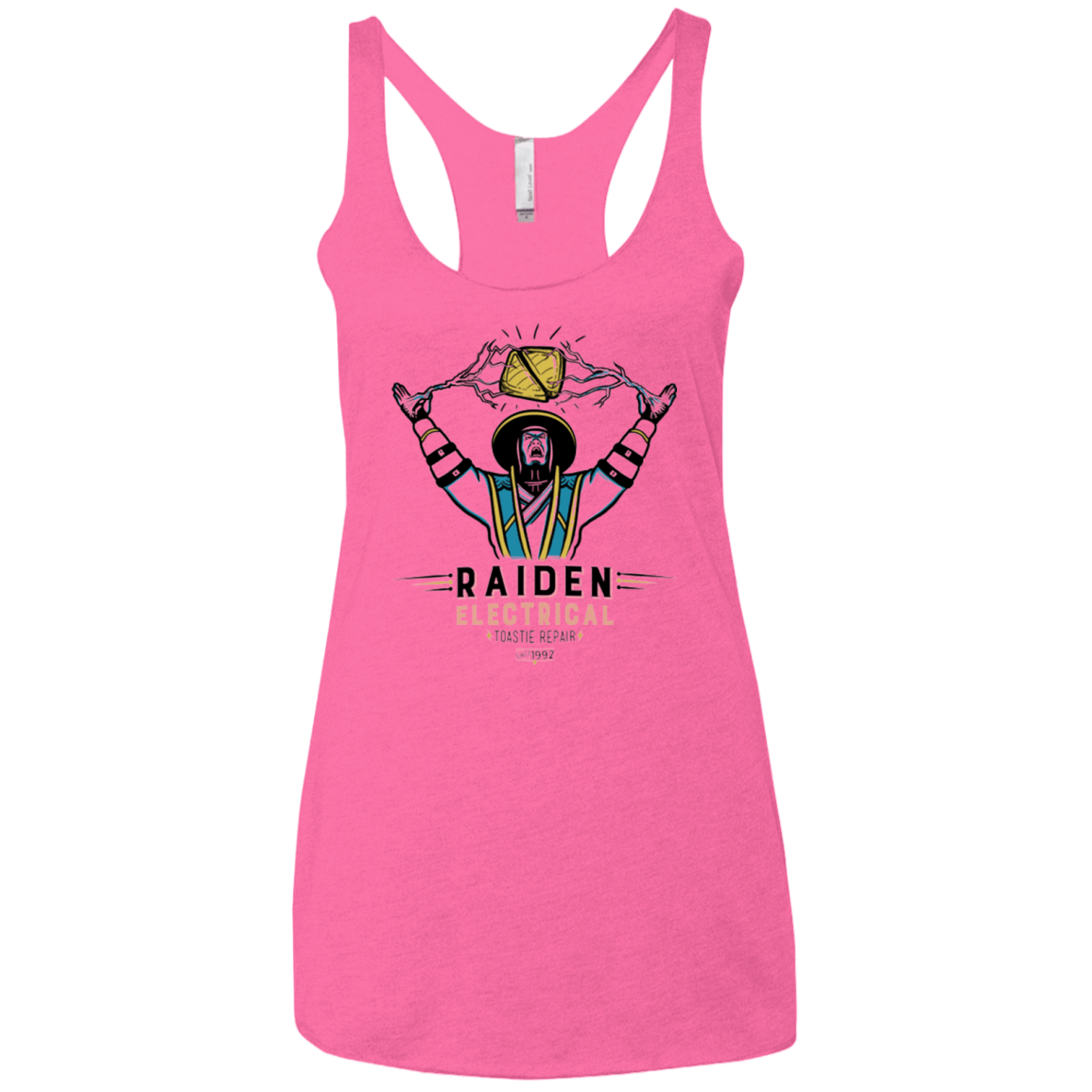 T-Shirts Vintage Pink / X-Small Raiden Electrical Toastie Repair Women's Triblend Racerback Tank