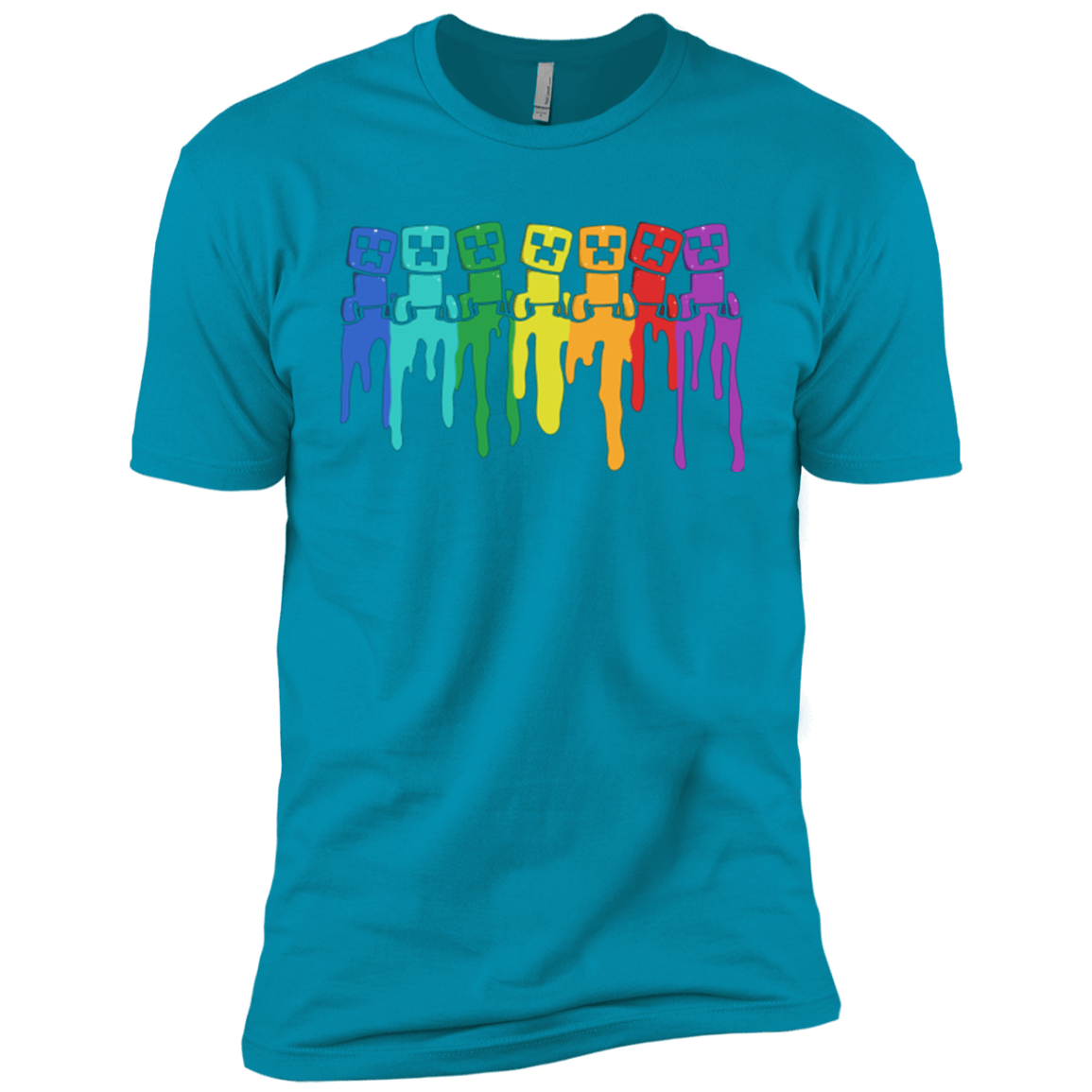 T-Shirts Turquoise / YXS Rainbow Creeps Boys Premium T-Shirt