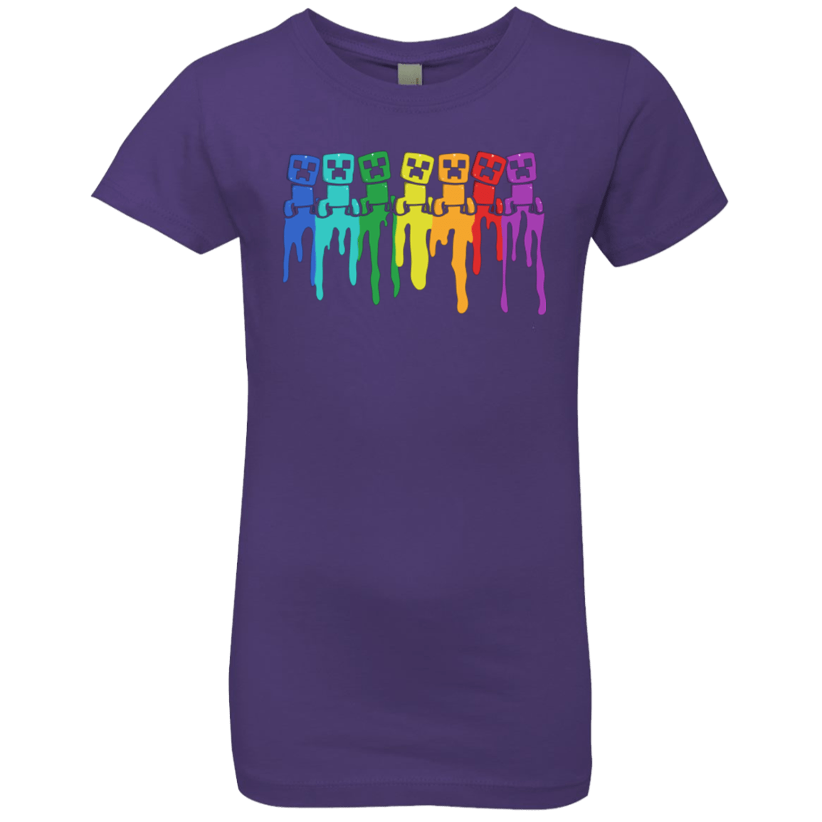 T-Shirts Purple Rush / YXS Rainbow Creeps Girls Premium T-Shirt