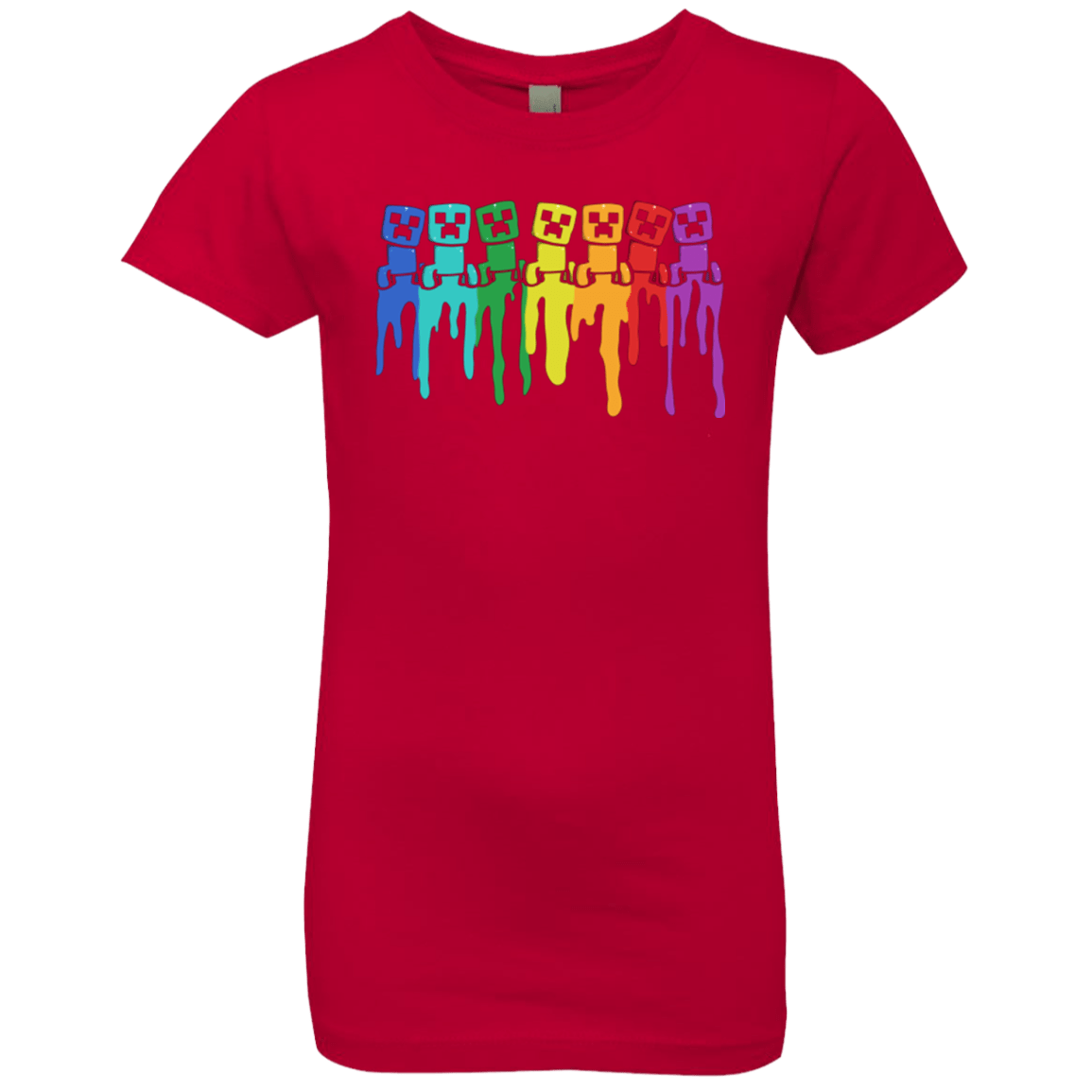 T-Shirts Red / YXS Rainbow Creeps Girls Premium T-Shirt