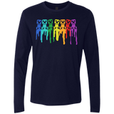 T-Shirts Midnight Navy / Small Rainbow Creeps Men's Premium Long Sleeve