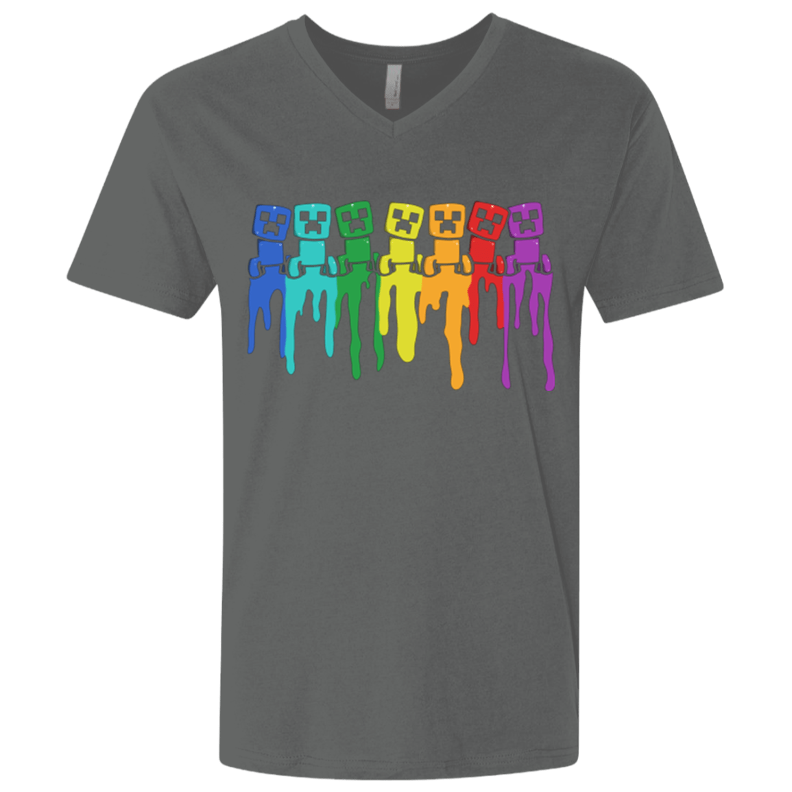 T-Shirts Heavy Metal / X-Small Rainbow Creeps Men's Premium V-Neck