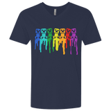 T-Shirts Midnight Navy / X-Small Rainbow Creeps Men's Premium V-Neck