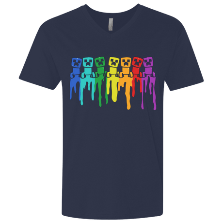 T-Shirts Midnight Navy / X-Small Rainbow Creeps Men's Premium V-Neck