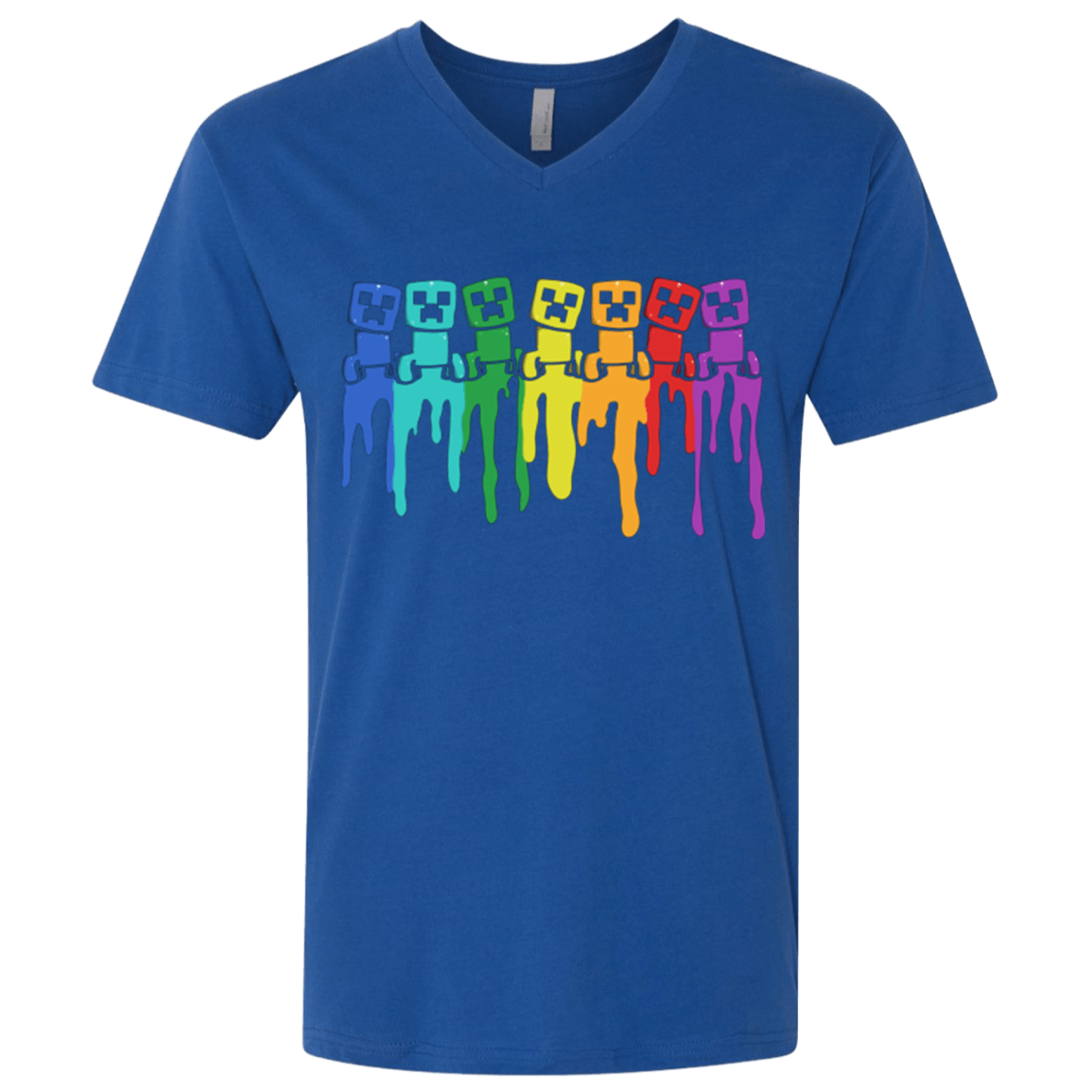 T-Shirts Royal / X-Small Rainbow Creeps Men's Premium V-Neck