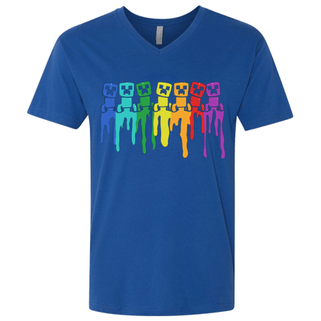 T-Shirts Royal / X-Small Rainbow Creeps Men's Premium V-Neck