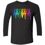 T-Shirts Vintage Black/Vintage Black / X-Small Rainbow Creeps Triblend 3/4 Sleeve
