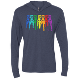 T-Shirts Vintage Navy / X-Small Rainbow Creeps Triblend Long Sleeve Hoodie Tee