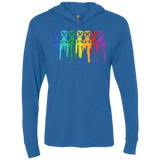 T-Shirts Vintage Royal / X-Small Rainbow Creeps Triblend Long Sleeve Hoodie Tee
