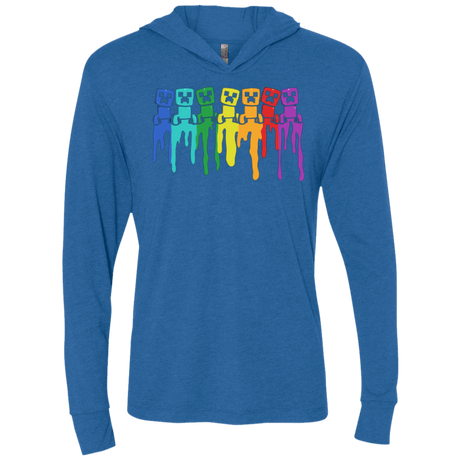 T-Shirts Vintage Royal / X-Small Rainbow Creeps Triblend Long Sleeve Hoodie Tee