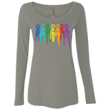 T-Shirts Venetian Grey / Small Rainbow Creeps Women's Triblend Long Sleeve Shirt