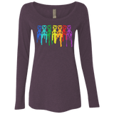 T-Shirts Vintage Purple / Small Rainbow Creeps Women's Triblend Long Sleeve Shirt