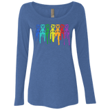 T-Shirts Vintage Royal / Small Rainbow Creeps Women's Triblend Long Sleeve Shirt