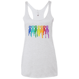 T-Shirts Heather White / X-Small Rainbow Creeps Women's Triblend Racerback Tank