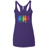 T-Shirts Purple / X-Small Rainbow Creeps Women's Triblend Racerback Tank