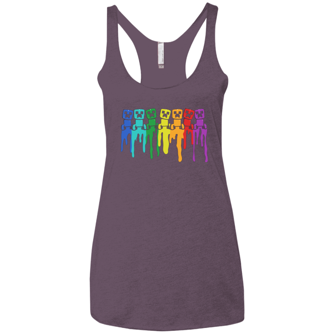 T-Shirts Vintage Purple / X-Small Rainbow Creeps Women's Triblend Racerback Tank
