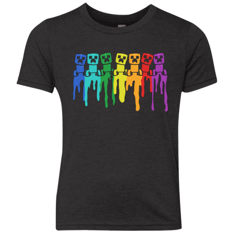 T-Shirts Vintage Black / YXS Rainbow Creeps Youth Triblend T-Shirt