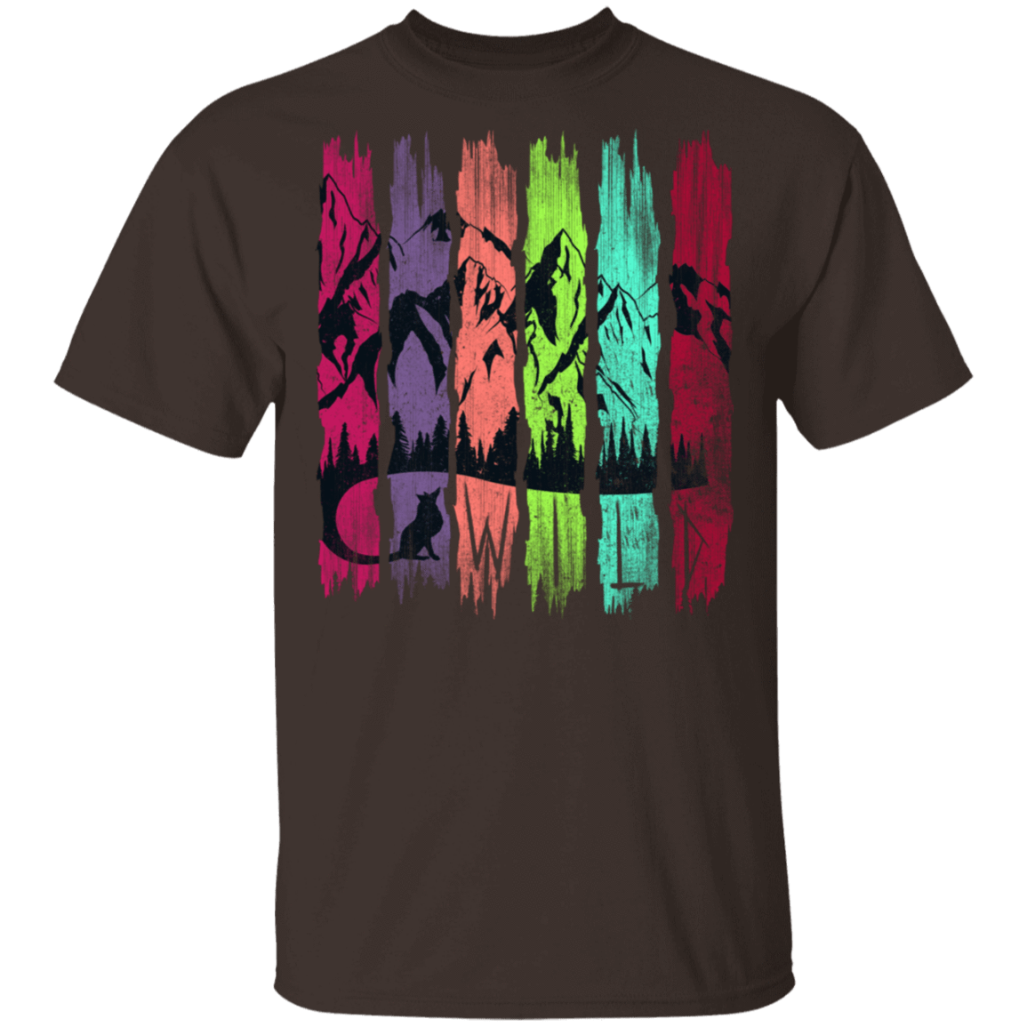 T-Shirts Dark Chocolate / S Rainbow Fox Tail T-Shirt