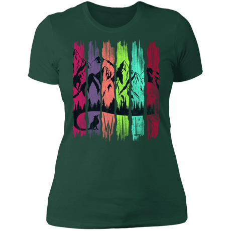 T-Shirts Forest Green / S Rainbow Fox Tail Women's Premium T-Shirt