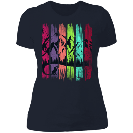 T-Shirts Midnight Navy / S Rainbow Fox Tail Women's Premium T-Shirt