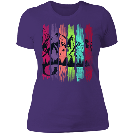 T-Shirts Purple Rush/ / S Rainbow Fox Tail Women's Premium T-Shirt