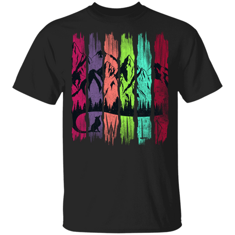 T-Shirts Black / YXS Rainbow Fox Tail Youth T-Shirt