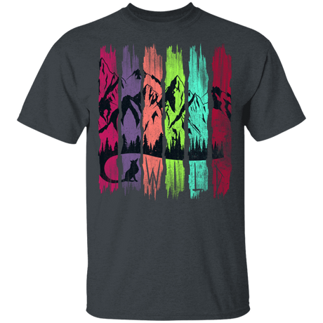 T-Shirts Dark Heather / YXS Rainbow Fox Tail Youth T-Shirt