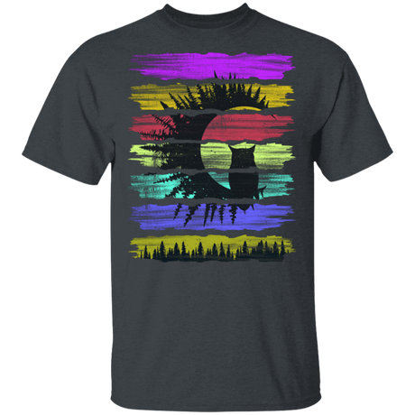 T-Shirts Dark Heather / S Rainbow Owl T-Shirt